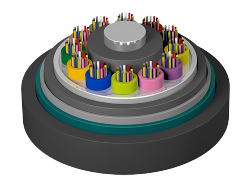 ルーズチューブ撚り線強化コア装甲難燃性光ファイバーケーブル GYTZA53